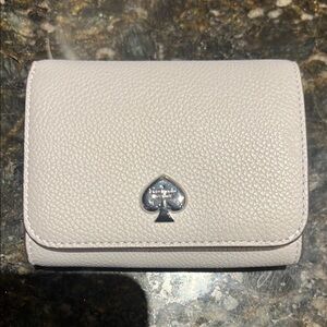 Kate Spade light grey pebble leather  Wallet